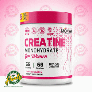 MONVERD – CREATINE MONOHYDRATE FOR WOMEN (Polvo 300g – 60 Servicios)