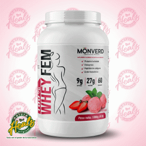 MONVERD – WHEY FEM (Proteína en Polvo 1800g – Sabor Fresa)